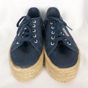 [superga] Cotropew Navy Plaform Sneakers